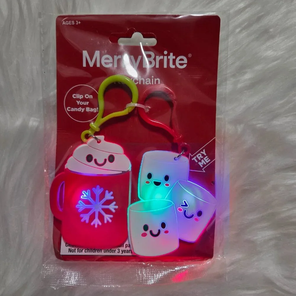 MerryBrite Hot Cocoa & Marshmallows Keychain Set